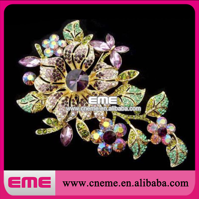 Skull-shaped Silver Unique Bling Mini Crystal Rhinestone Brooch問屋・仕入れ・卸・卸売り