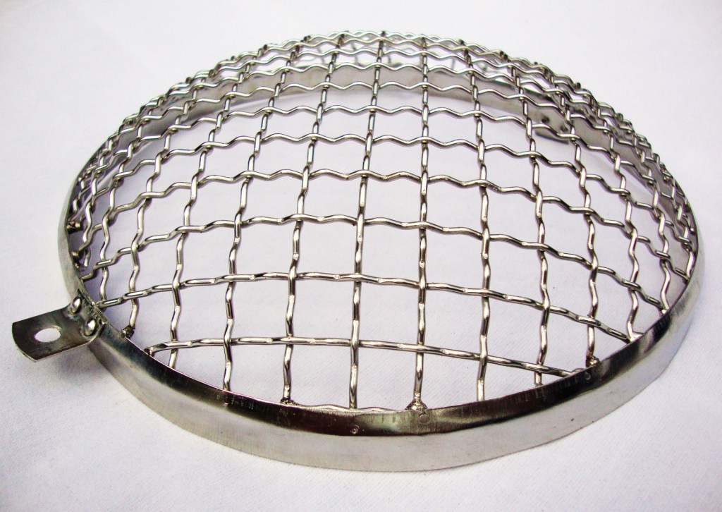 7" Headlight Stone Guard Raly Cover Stainless Steel Mesh Universal Fit