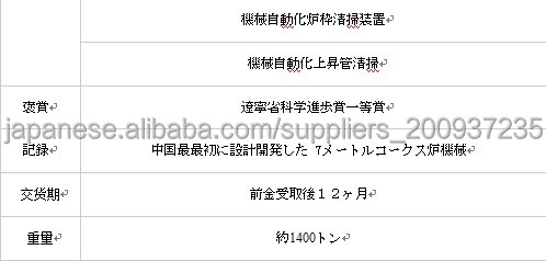7メートルトップ装入コークス炉機械問屋・仕入れ・卸・卸売り