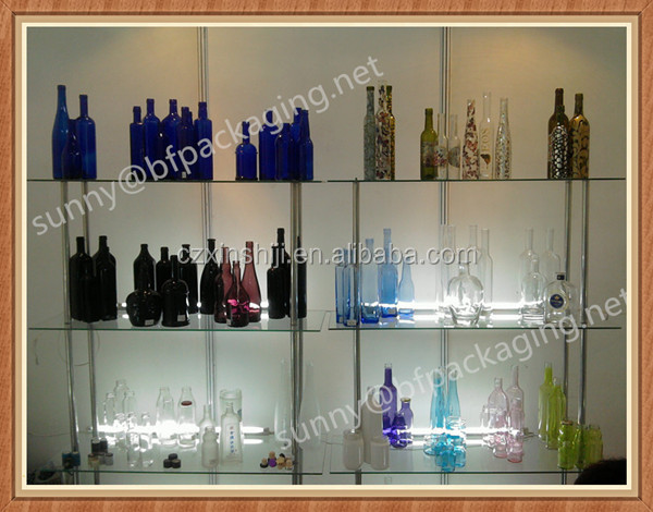 high quality glass champagne wine bottle