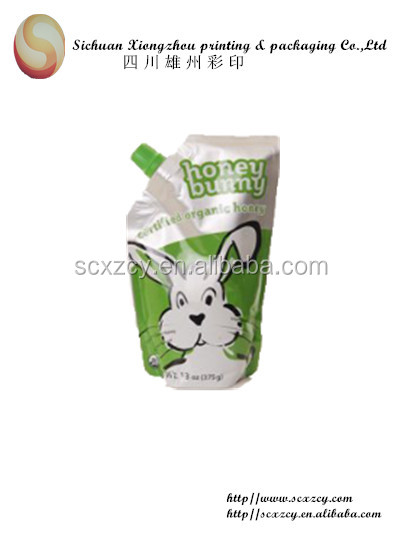 printing standup pouch with spout for chilli sauce