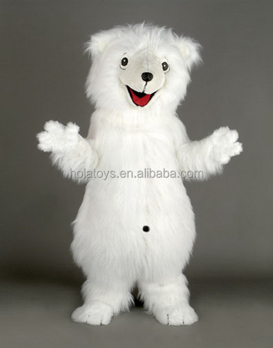 白クマはいはい現実的な動物の衣装のマスコット仕入れ・メーカー・工場