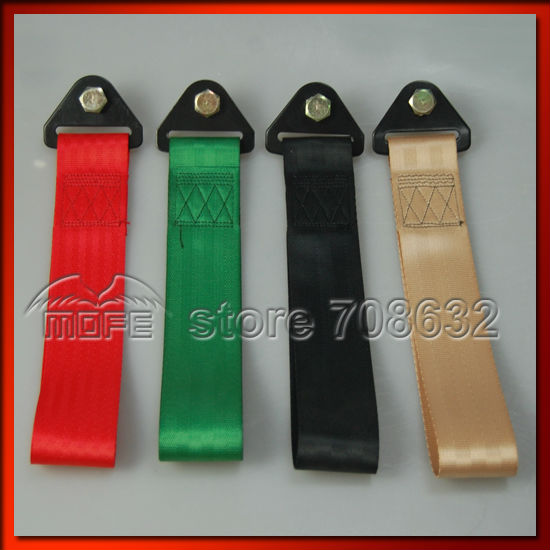 Universal Polyester Front Rear Tow Rope Towing Strap Red Black Green Yellow DSC_0677