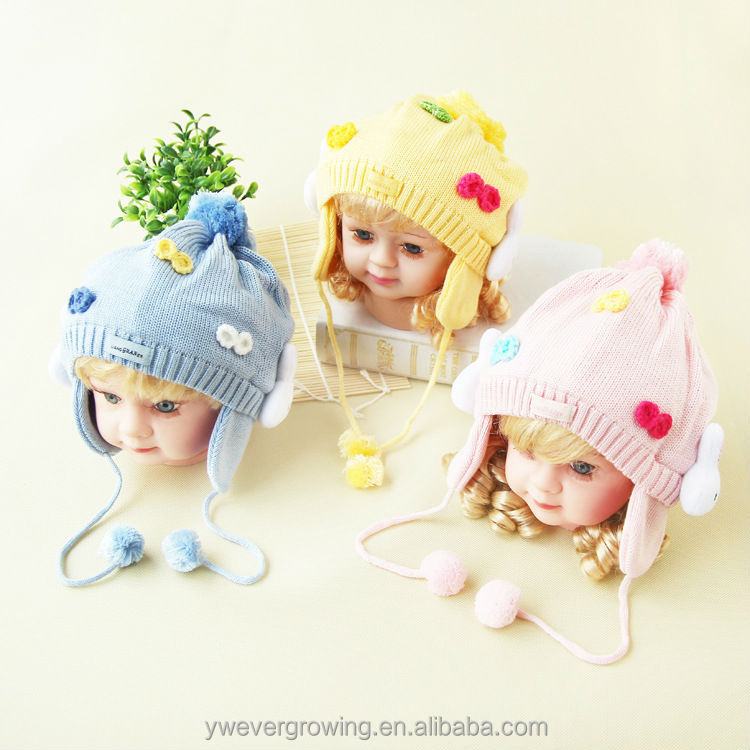 冬の赤ちゃん帽子・キャップを編んだ問屋・仕入れ・卸・卸売り