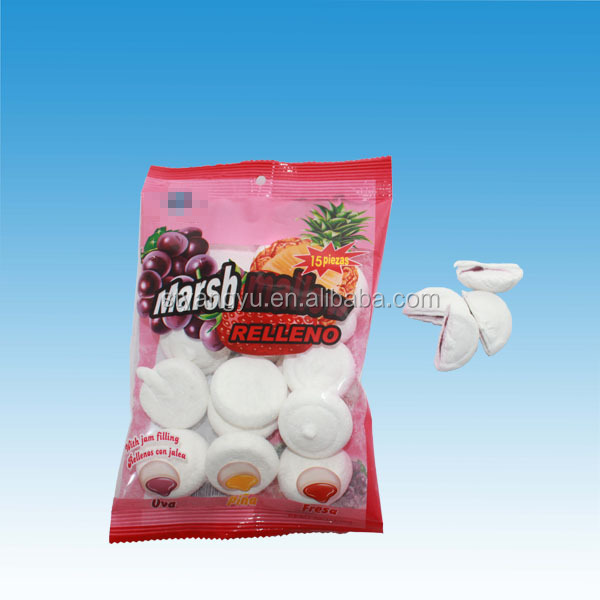 Good taste marshmallow with jam filling/Bulk halal marshmallow