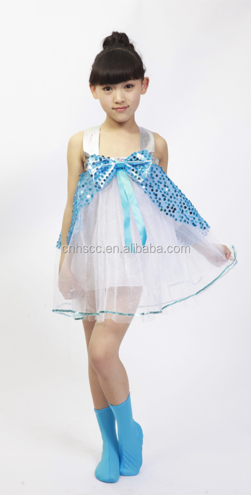 卸売かわいい子供の女の子の社交ダンスドレスダンスドレスガーゼちょう結び問屋・仕入れ・卸・卸売り
