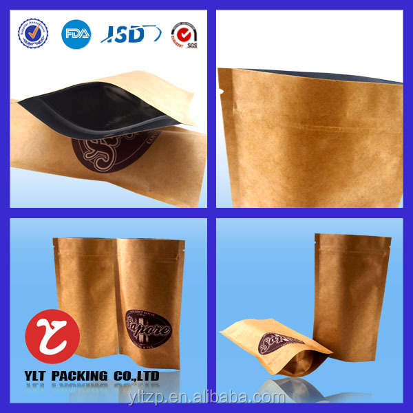 PET/AL/PE standing side gusset 1kg/500g/250g coffee bag/tea bag with valve