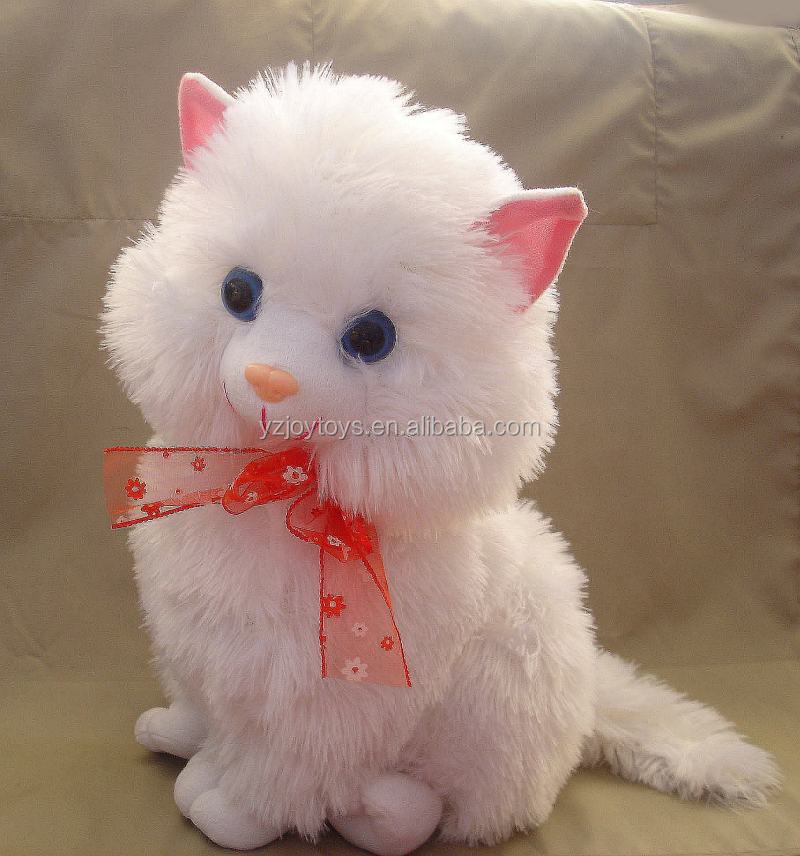 動物の人形白い座っオルゴール付猫ペットの人形子供女の子のための新しい2014年問屋・仕入れ・卸・卸売り