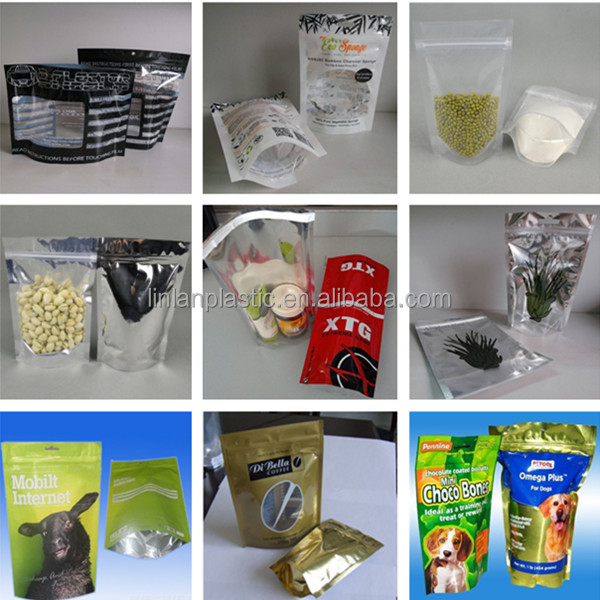 recycled zipper bag / stand up bag with zipper / zipper storage bag
