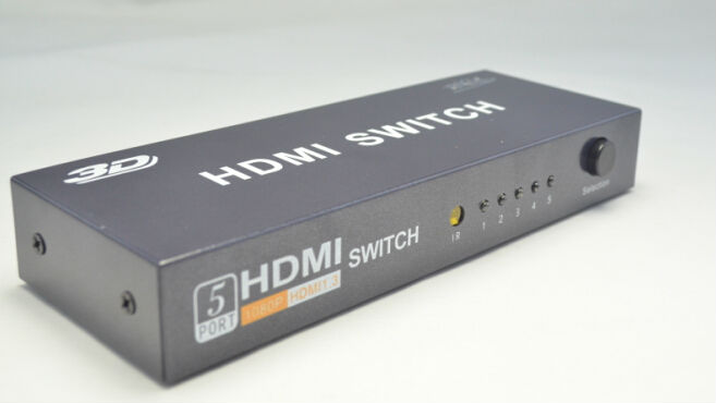 熱い販売、 金属5eklポートhdmiスイッチ、 入力1出力5リモコン付き、 中国の製造元問屋・仕入れ・卸・卸売り