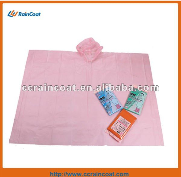 Promotio<em></em>nal fashio<em></em>nable pe disposable rain po<em></em>ncho for adult Asian Hot問屋・仕入れ・卸・卸売り