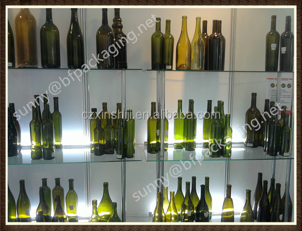 750ml size bottle of champagne with cork top