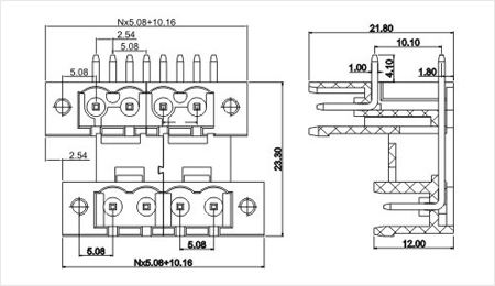 プラグイン可能なターミナルブロックコネクタの製造三河300v/10a5. 08ミリメートル仕入れ・メーカー・工場