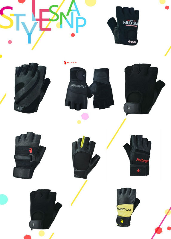 カスタム2014年黒ゲルの重量挙げの手袋問屋・仕入れ・卸・卸売り