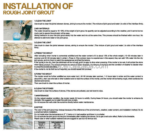 Install of rough