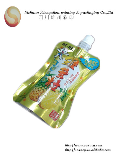 custermized stand up pouch with spout for coconut water