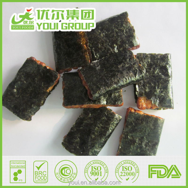 Nori Rice Cracker and Chilli Coated Peanuts Mixed for Party Snack