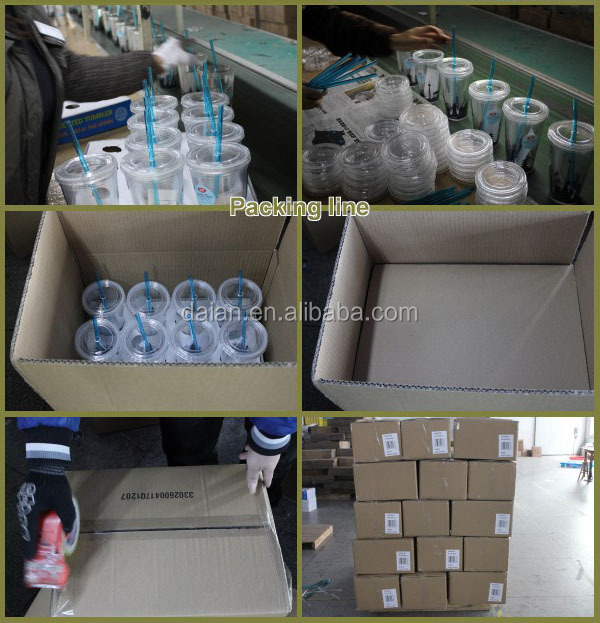 bpa free customized double wall plastic champagne cup