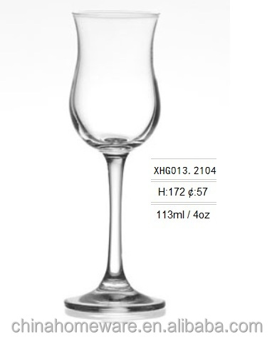 5.5oz Cheap crystal open short double-deckly stemed champagne glass