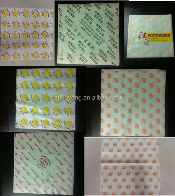 custom printed food grade greaseproof hamburger wrapping paper coloured packaging paper made in china manufacturer supplier
