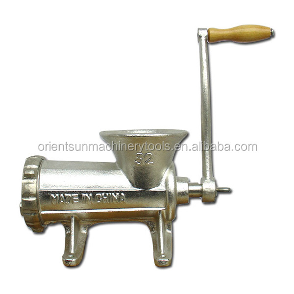Hot tinned Cast iron Handle operating meat mincer