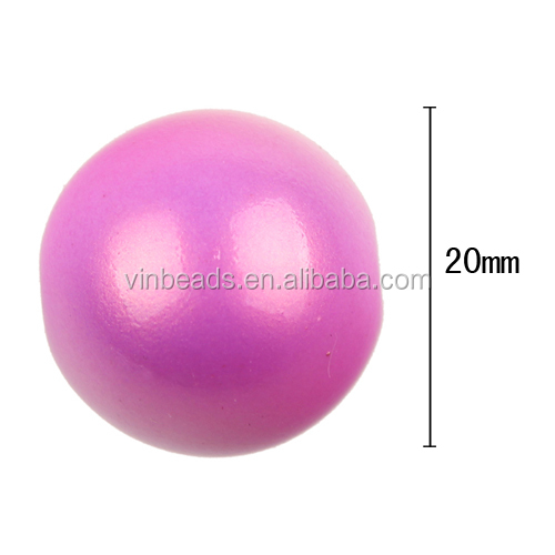 分厚いビーズ虹の効果20mm混合模倣真珠ガムボールアクリルビーズラウンドチャームビーズのネックレス問屋・仕入れ・卸・卸売り