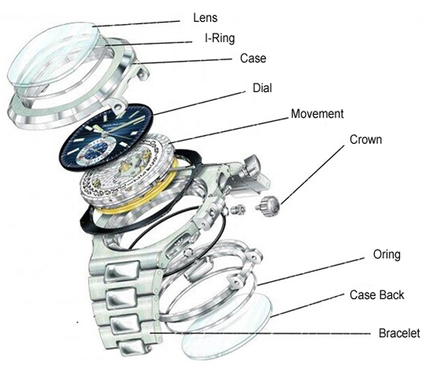 Water Resistant With 3 Bar Japan Movement Quartz Watch High Class