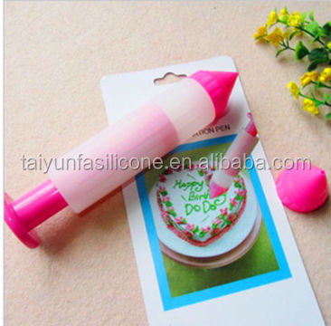 2014 new design useful silicone cake decoration pen for sale