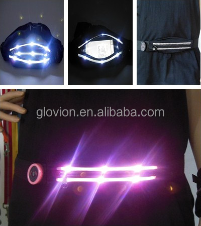点滅スポーツベルトポーチ付きメスled屋外スポーツベルトポーチウエストバンド問屋・仕入れ・卸・卸売り