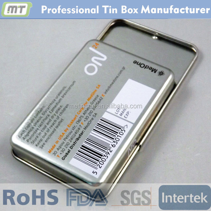 custom made slide mint tin box chewing gum case, chewing gum case