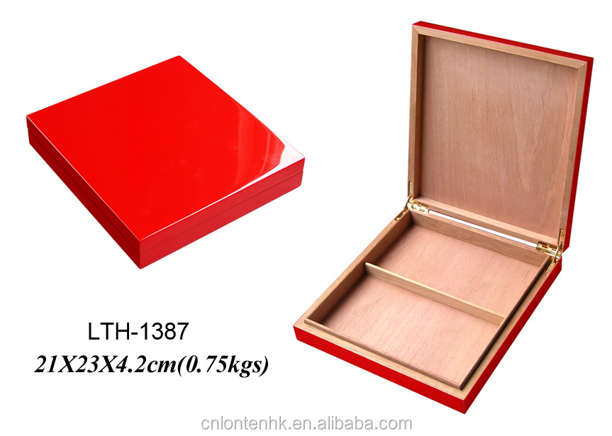 小さな赤いカラーポータブル木製の工芸品の贈り物ボックスシガー梱包箱問屋・仕入れ・卸・卸売り