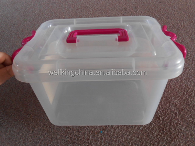 cheap transparent colored plastic storage box