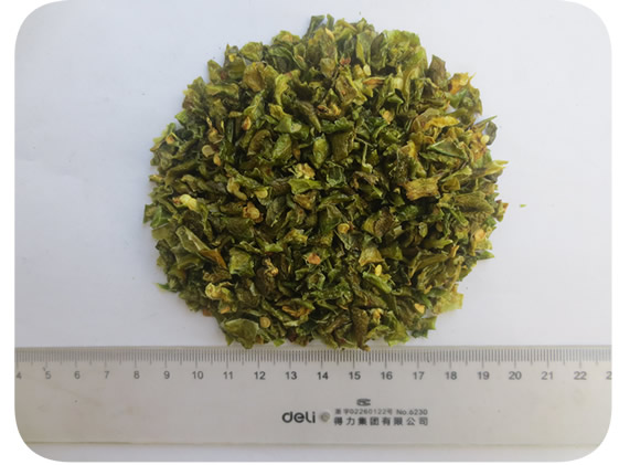 First-class ISO HACCP KOSHER dehydrated vegetables green bell pepper flake