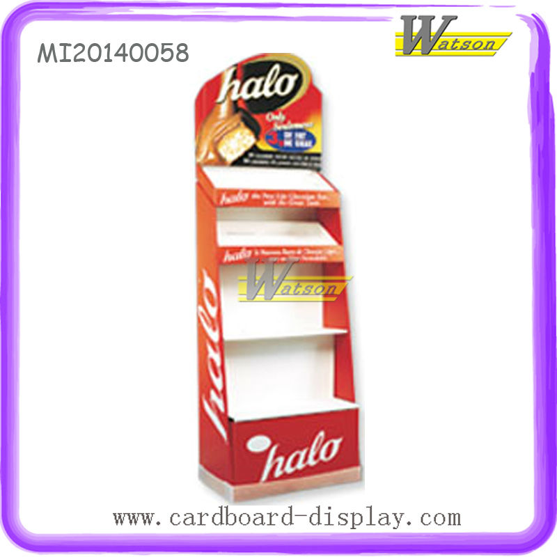 2014 New Design POP Promotional Red Cardboard Display Stand For Chocolate Bar
