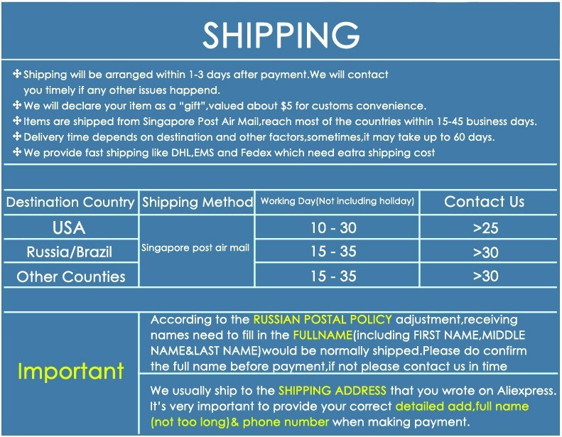 shipping