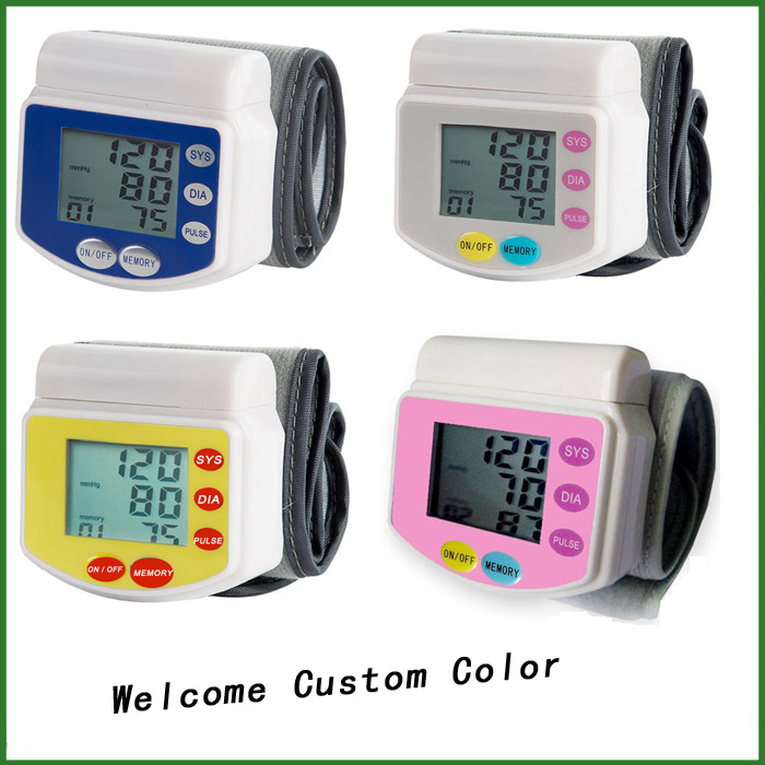日付付き血圧計/タイムスタンプと豪華キャリーケース大きな液晶高- 精度デジタル手首の血圧計仕入れ・メーカー・工場