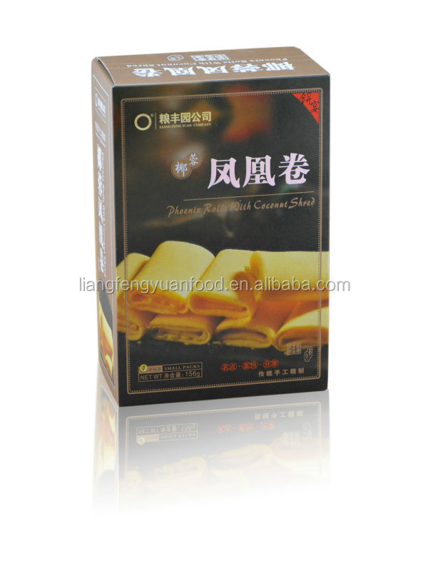 handmade egg roll cookie with black sesame