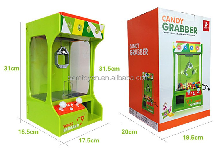 B/O Arcade Gadget Candy Grabber Candy Machine Toys With Music & Lights