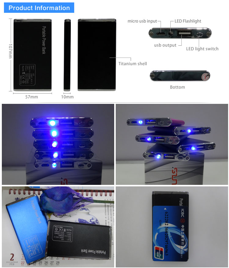 工場供給、 低価格ウルトラスリム6000mahの携帯用バッテリ充電器サムスン銀河s4問屋・仕入れ・卸・卸売り