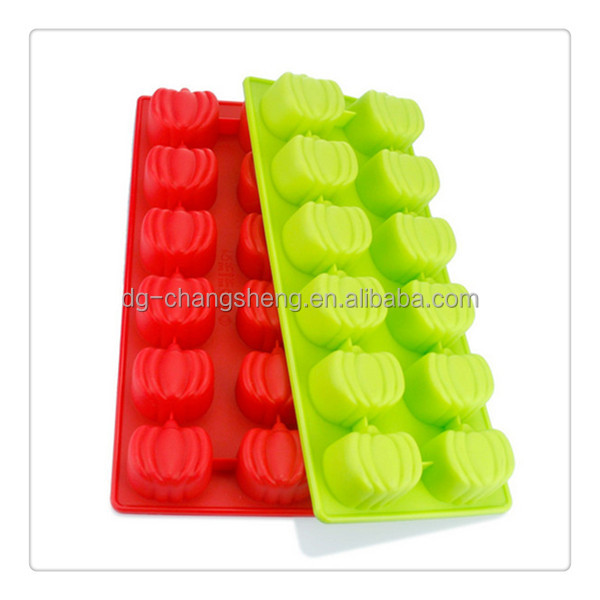 FDA standard pumpkin shape silicone cake moulds for cake decoration cute cupcake silicone molds for kids food promotion
