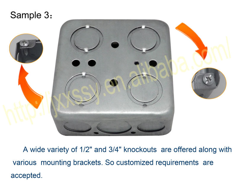 Electrical Knockout Galvanized Metal 4x4 Emt Conduit Box Buy Emt