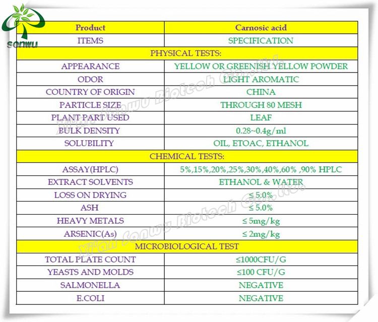 rosemary extract rosmarinic acid carnosic acid ursolic acid