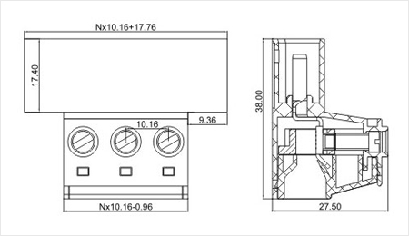 プラグイン可能なターミナルブロックコネクタの製造三河10.16mm600v仕入れ・メーカー・工場