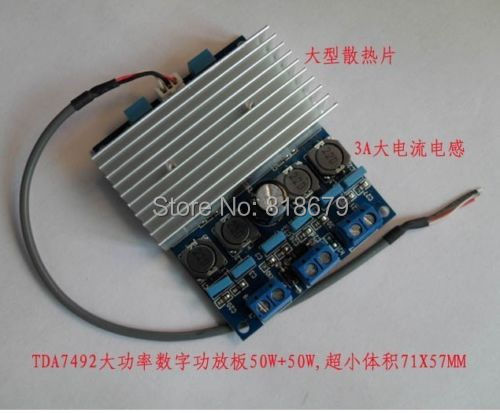 tda7492 d класса платы цифровой усилитель 50w + 50w усилитель доска с радиатора tda7492 d класса платы цифровой усилитель 50w + 50w усилитель доска с радиатора