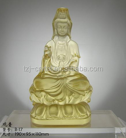 工場卸売大きいサイズのクリスタル/ヒスイ透明仏像--- 良い富のための問屋・仕入れ・卸・卸売り