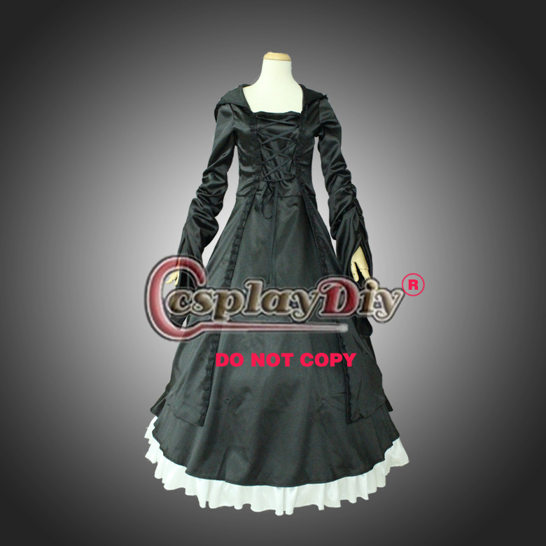 中世ルネサンスコスプレ黒のドレス女性のための問屋・仕入れ・卸・卸売り