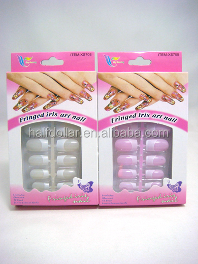 new nails,longnails 2014 new metallic artificial art nails set for one dollar item