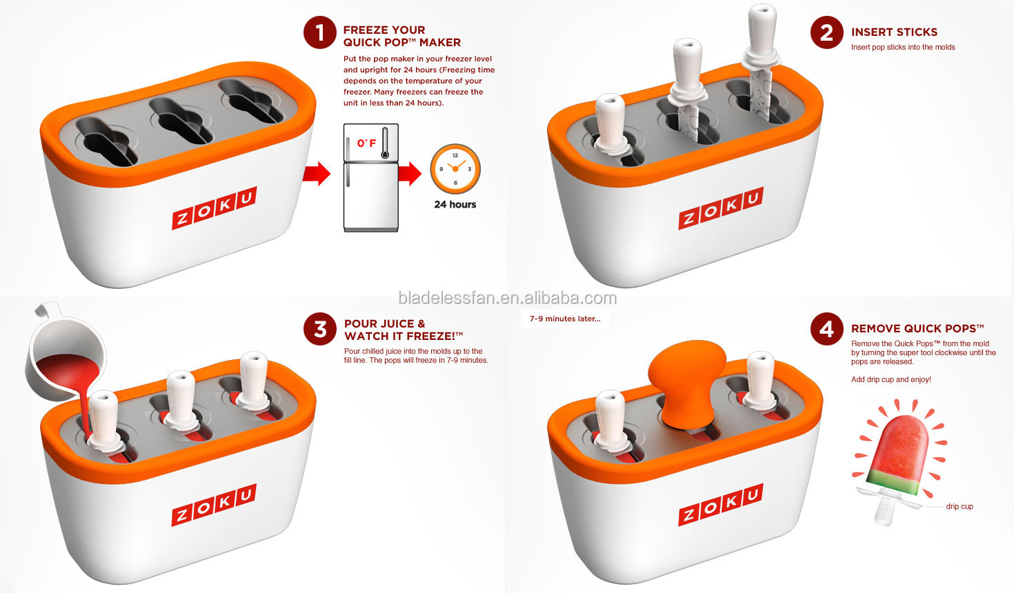 Automatic quick pop ice cream maker