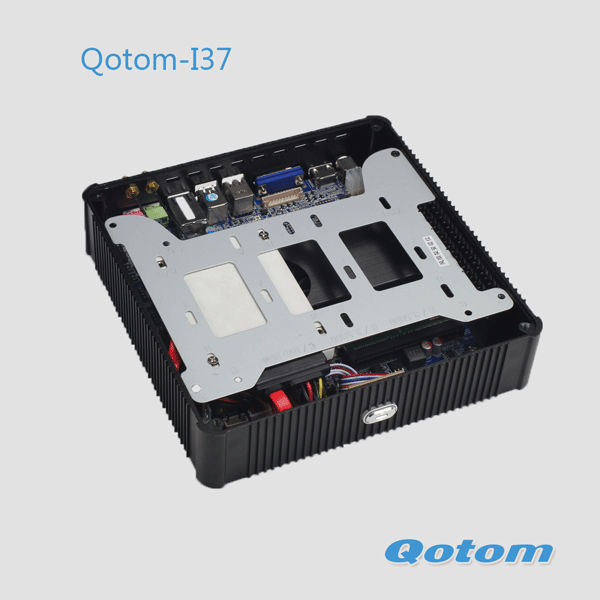オンボードcpuインテルceleron1037uデュアル- コア1.8ghzのプロセッサ、 qotom-i 37デスクトップコンピュータ、 スリムミニpc。問屋・仕入れ・卸・卸売り