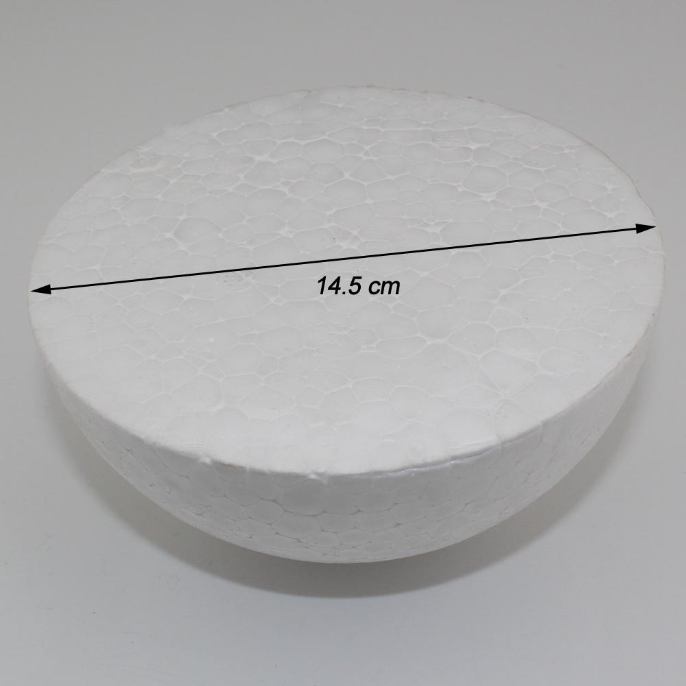 2021 14.5cm Natural White Styrofoam Half Ball Craft Ball Foam Ball Diy